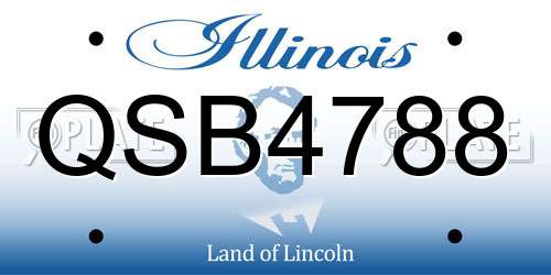 QSB4788 Illinois License Plate
