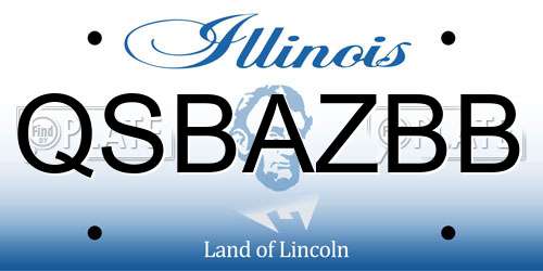 QSBAZBB Illinois License Plate