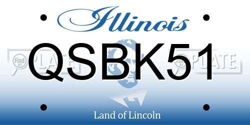 QSBK51 Illinois License Plate