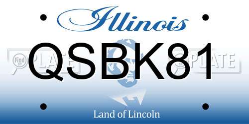QSBK81 Illinois License Plate