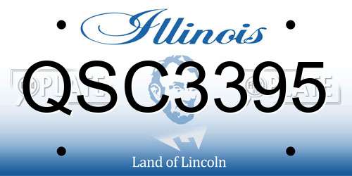 QSC3395 Illinois License Plate