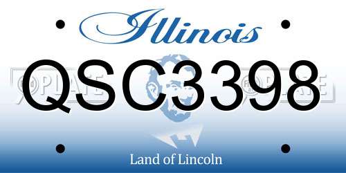 QSC3398 Illinois License Plate