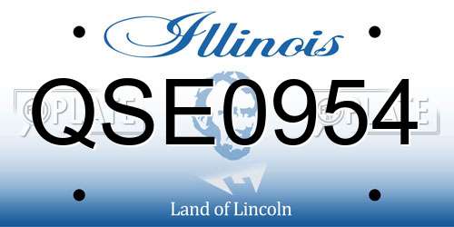 QSE0954 Illinois License Plate