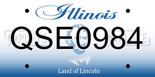 QSE0984 Illinois License Plate