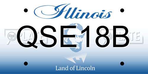 QSE18B Illinois License Plate