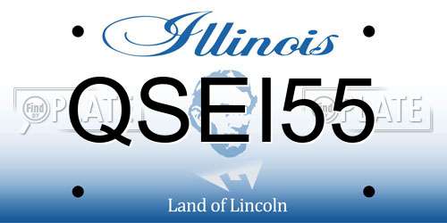 QSEI55 Illinois License Plate