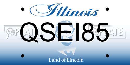 QSEI85 Illinois License Plate