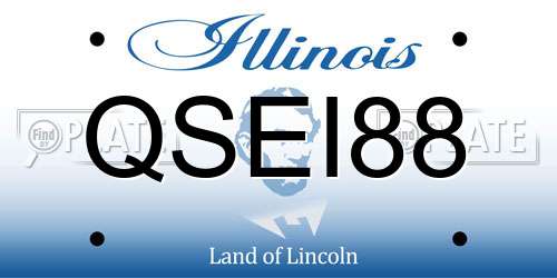 QSEI88 Illinois License Plate