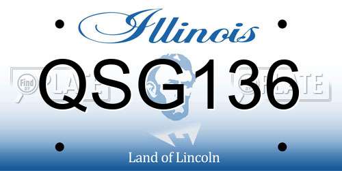 QSG136 Illinois License Plate