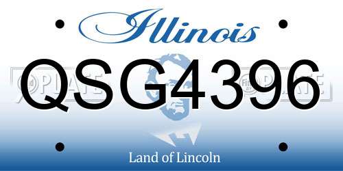 QSG4396 Illinois License Plate