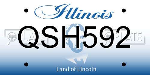 QSH592 Illinois License Plate