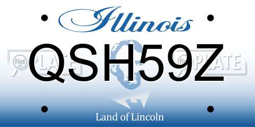 QSH59Z Illinois License Plate