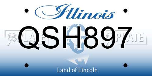 QSH897 Illinois License Plate