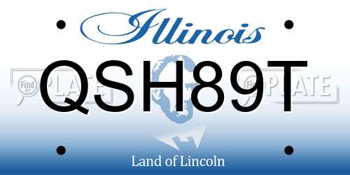 QSH89T Illinois License Plate