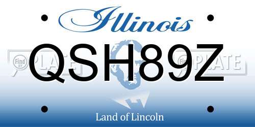 QSH89Z Illinois License Plate