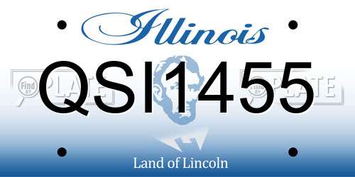 QSI1455 Illinois License Plate