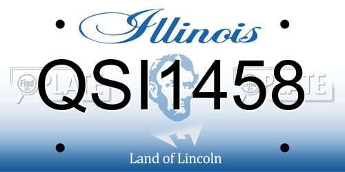 QSI1458 Illinois License Plate