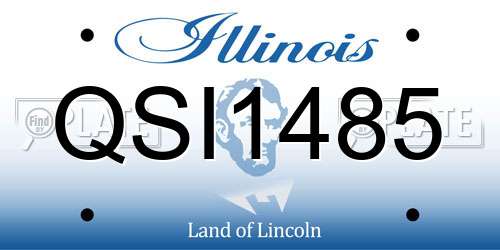 QSI1485 Illinois License Plate