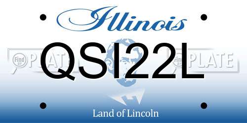 QSI22L Illinois License Plate