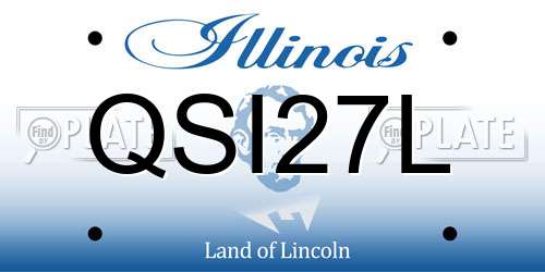 QSI27L Illinois License Plate