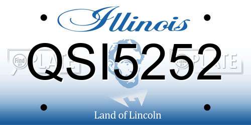 QSI5252 Illinois License Plate