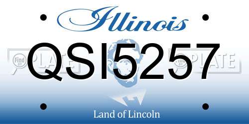 QSI5257 Illinois License Plate