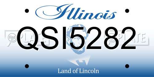 QSI5282 Illinois License Plate
