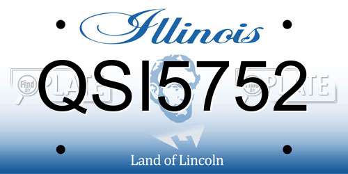 QSI5752 Illinois License Plate
