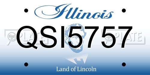 QSI5757 Illinois License Plate