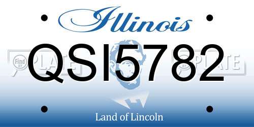 QSI5782 Illinois License Plate