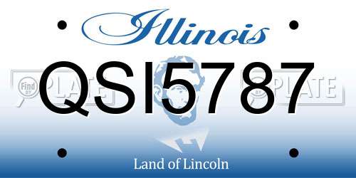 QSI5787 Illinois License Plate
