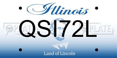 QSI72L Illinois License Plate