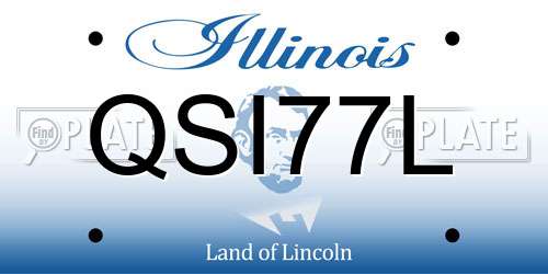QSI77L Illinois License Plate