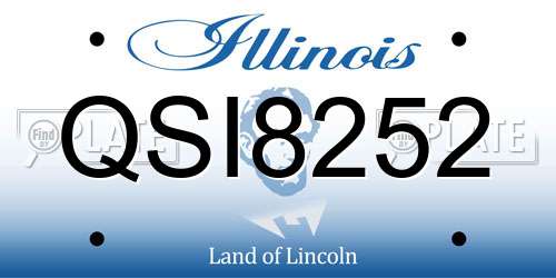 QSI8252 Illinois License Plate
