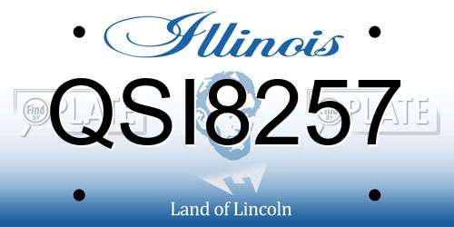 QSI8257 Illinois License Plate