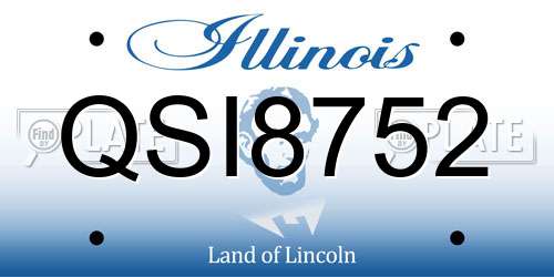 QSI8752 Illinois License Plate