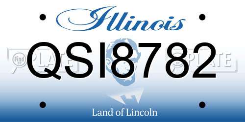 QSI8782 Illinois License Plate