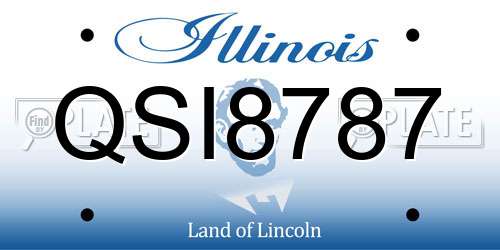 QSI8787 Illinois License Plate
