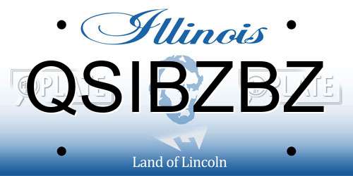 QSIBZBZ Illinois License Plate