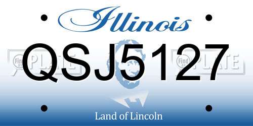 QSJ5127 Illinois License Plate