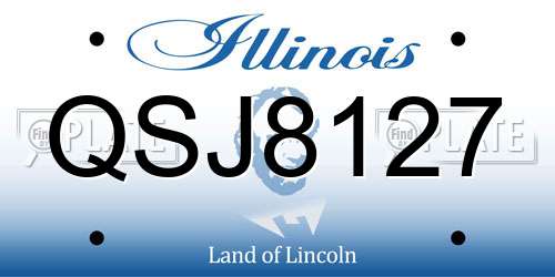 QSJ8127 Illinois License Plate
