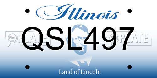 QSL497 Illinois License Plate