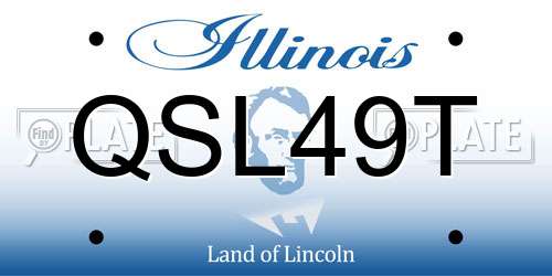 QSL49T Illinois License Plate