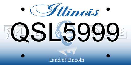 QSL5999 Illinois License Plate