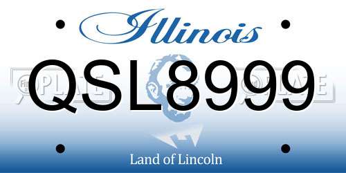 QSL8999 Illinois License Plate