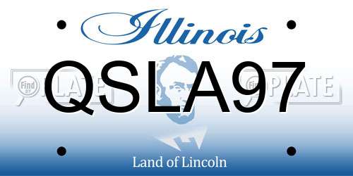 QSLA97 Illinois License Plate