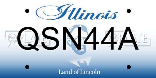 QSN44A Illinois License Plate