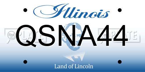QSNA44 Illinois License Plate
