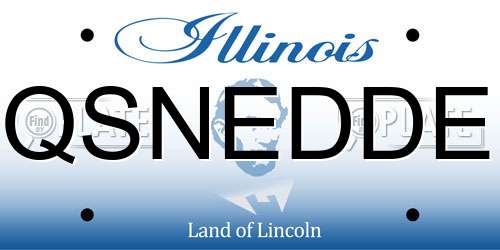 QSNEDDE Illinois License Plate