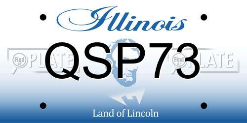QSP73 Illinois License Plate